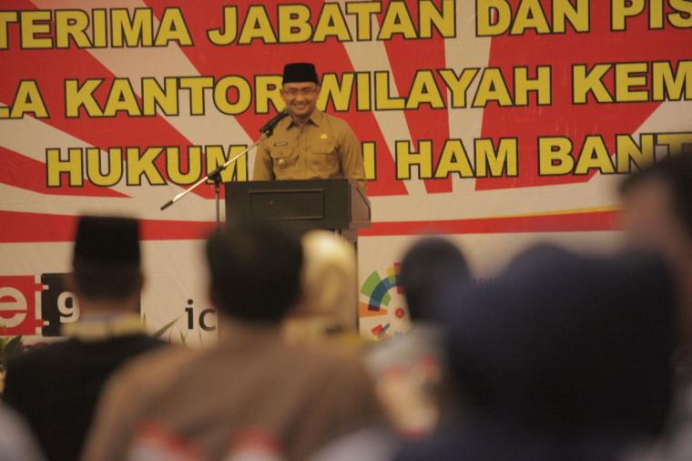 Pisah Sambut Kepala Kemenkumham Banten, Wagub Minta Lakukan Inovasi Layani Warga